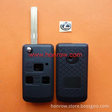 Lexus 3 button modified folding remote key blank&not pad on button